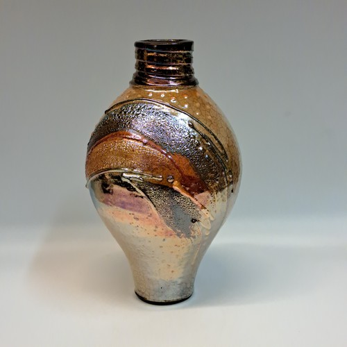 #240730 Raku Vessel Glitter Glaze $42 at Hunter Wolff Gallery